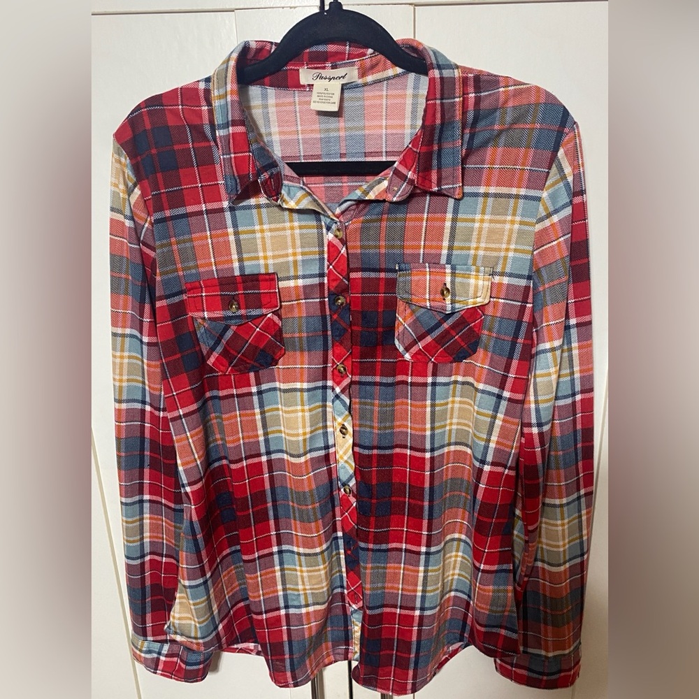 Plaid Button-Up Shirt